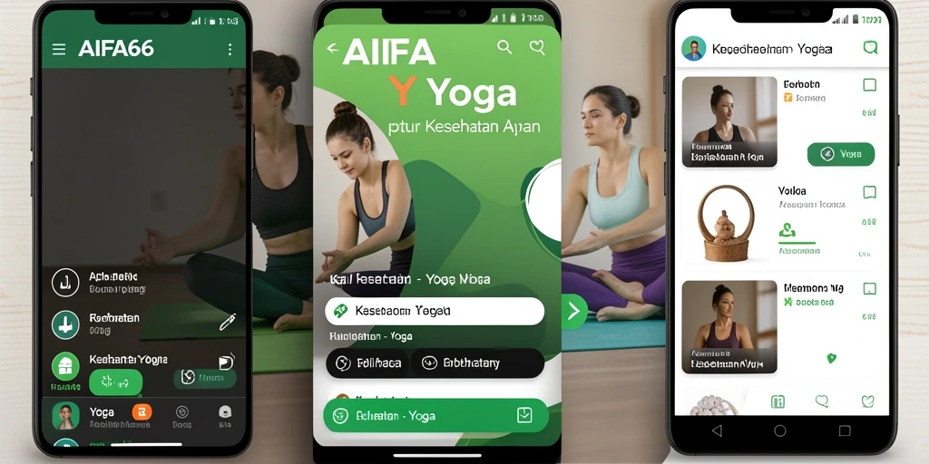 Tampilan antarmuka AIFA66 yang ramah pengguna dengan fitur yoga yang lengkap.
