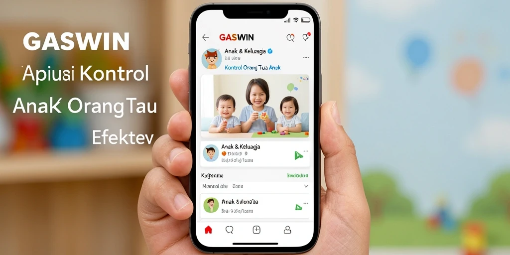 Antarmuka aplikasi GASWIN menunjukkan fitur kontrol orang tua yang intuitif.