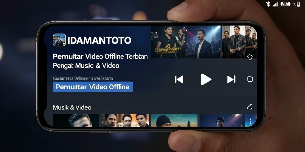 Antarmuka IDAMANTOTO yang menarik dan fungsional untuk pemutar video offline.