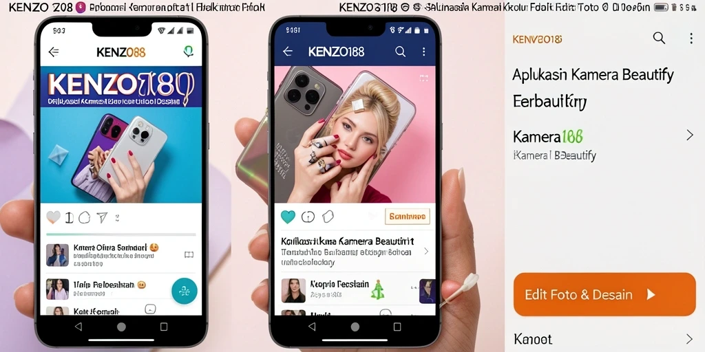 Antarmuka pengguna KENZO188 yang intuitif untuk pengeditan foto.