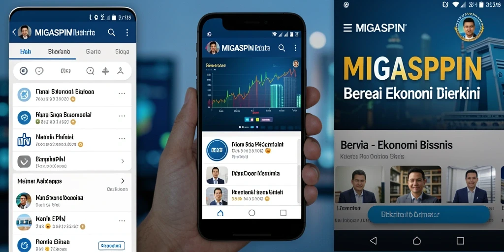 Tampilan antarmuka MIGASPIN yang modern dan informatif.