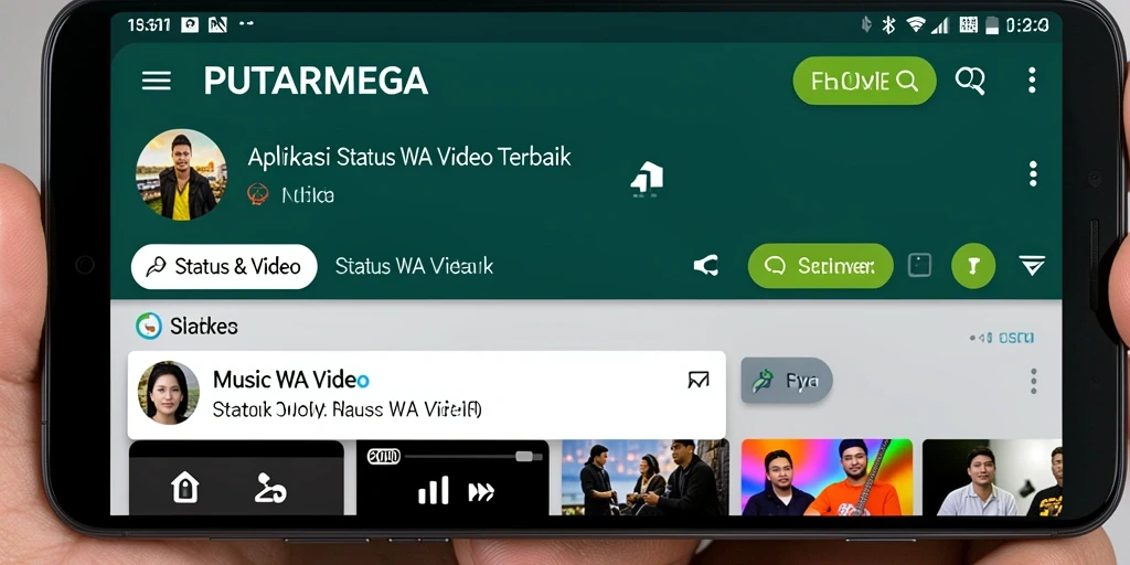 Antarmuka aplikasi PUTARMEGA yang sederhana dan fungsional.