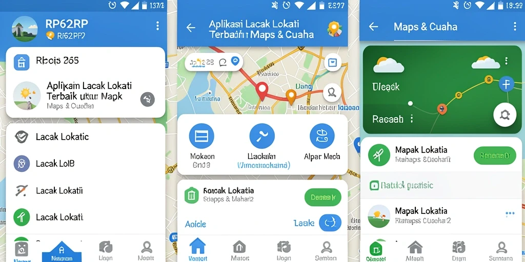 Antarmuka RP62RP yang menarik dan informatif untuk Lacak Lokasi.