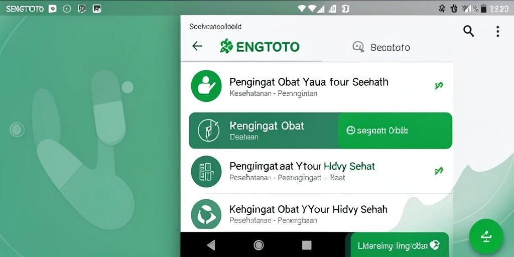 Tampilan antarmuka SENGTOTO sebagai Pengingat Obat yang informatif.
