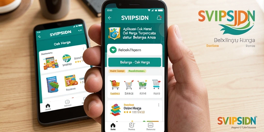 Antarmuka utama SVIPSIDN dengan fitur Cek Harga yang mudah dijelajahi.