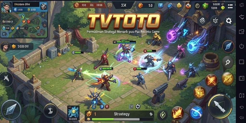 Antarmuka permainan TVTOTO yang menampilkan strategi yang kompleks dan menarik.