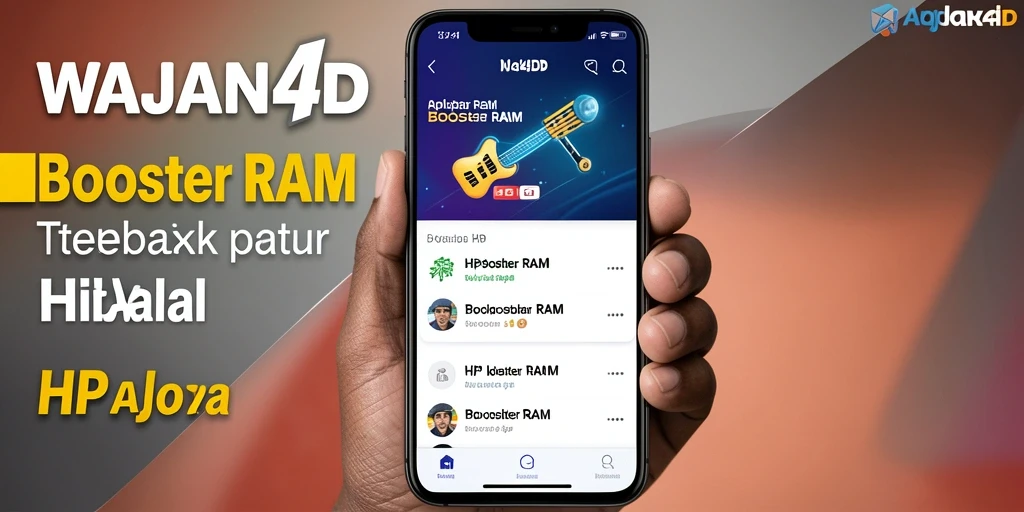 Tampilan antarmuka WAJAN4D dengan fitur pembersihan RAM yang efektif.
